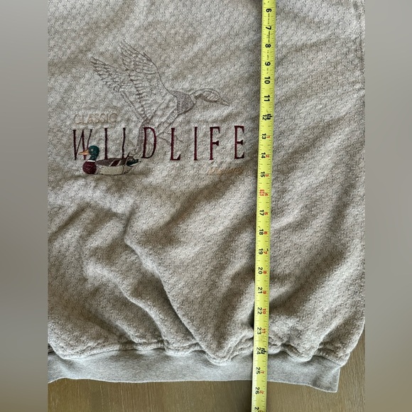 Vintage Boundry Line Embroidered Duck Mallory Crew Neck Sweatshirt Large Tan - Picture 10 of 10